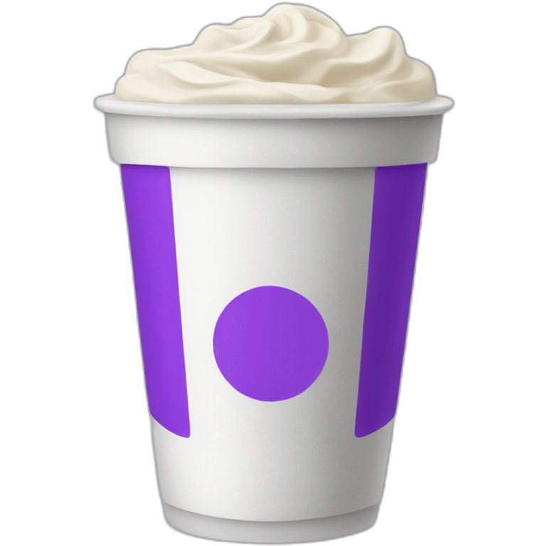 White Double cup with purple drink into emoji