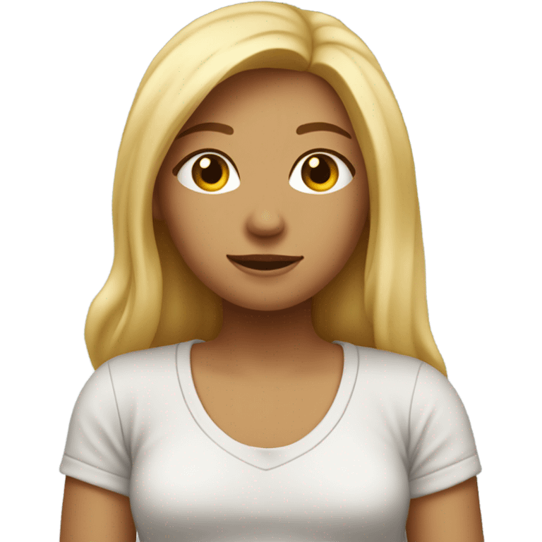 Blondy lazy girl emoji