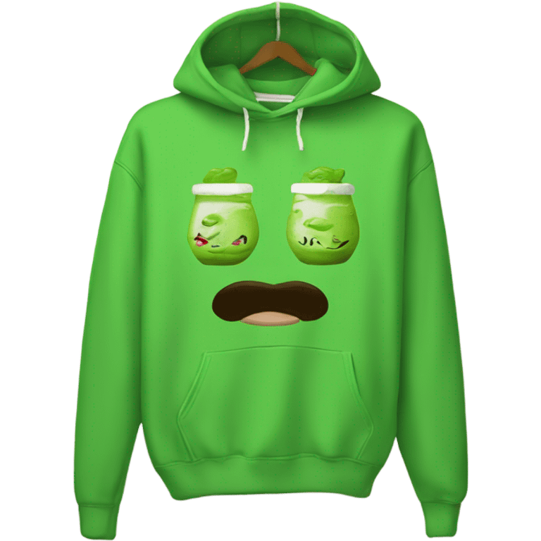 Matcha lovers written on a hoodie emoji