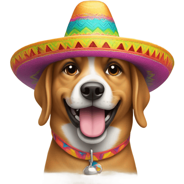 Dog with sombrero  emoji