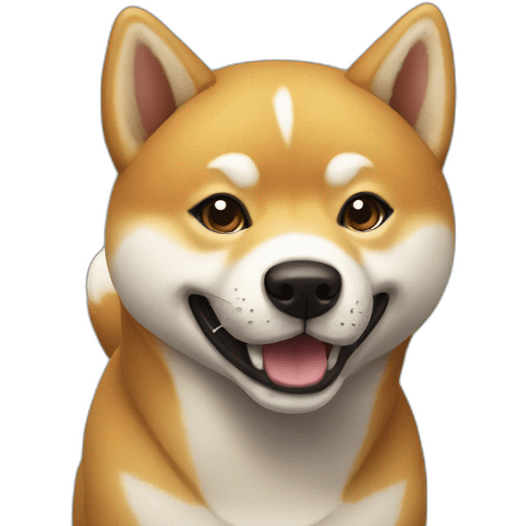 Shiba playing football emoji