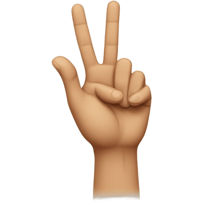 hand with 2 fingers up emoji