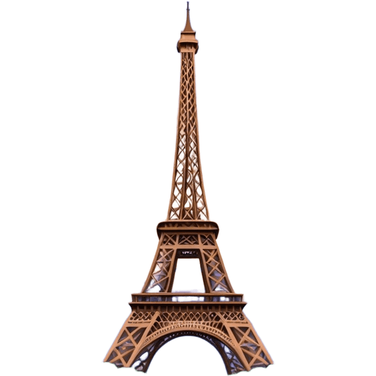 Cinematic Realistic Eiffel Tower Landmark Emoji, featuring the iron lattice structure illuminated against a twilight Parisian sky emoji