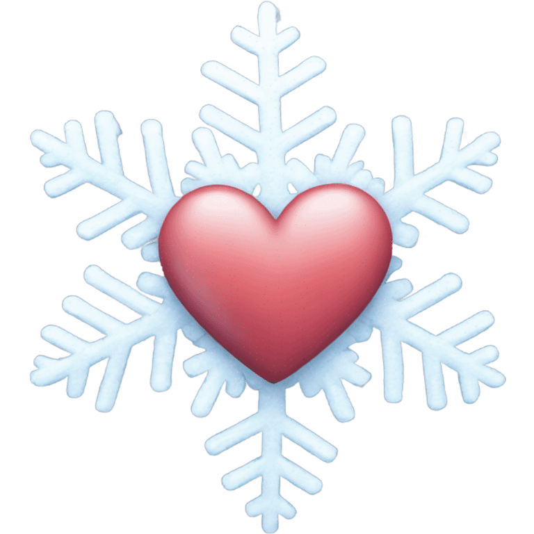 heart shaped snowflake  emoji