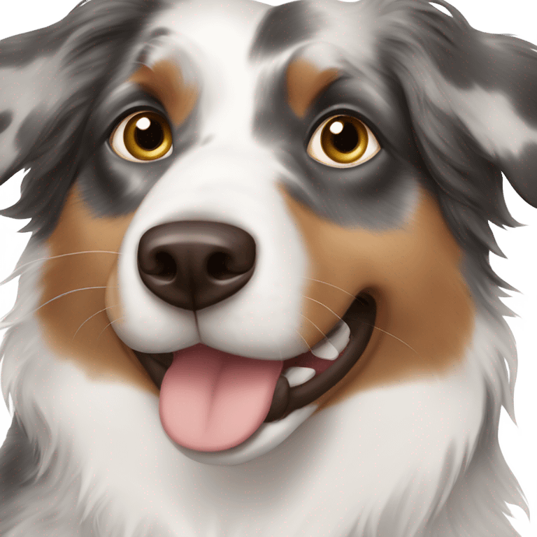 Australian shepherd one blue eye emoji