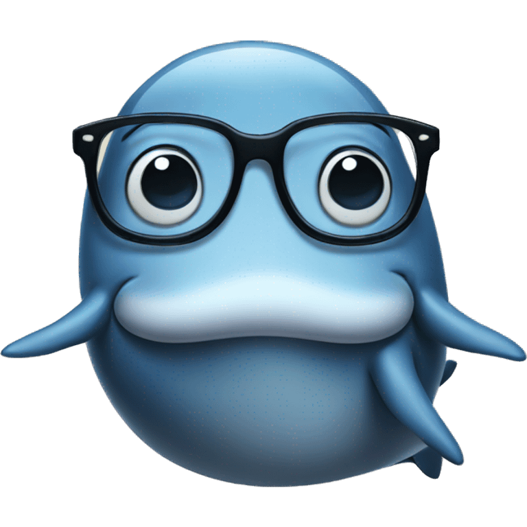 whale with glasses emoji