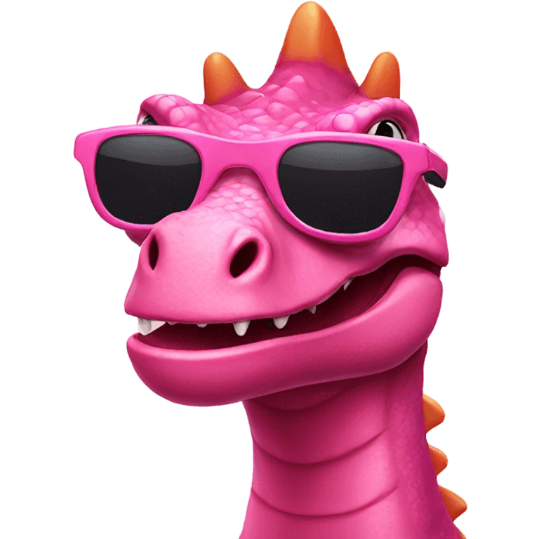 Pink Dinosaur wearing sunglasses  emoji