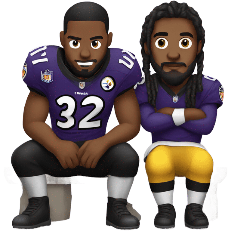 Steelers sitting on ravens emoji