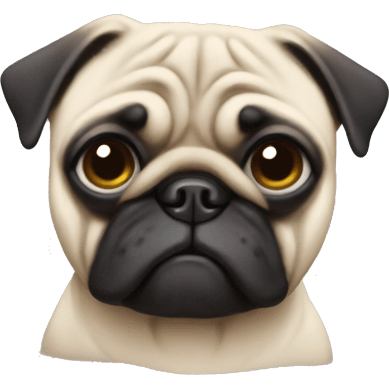 Pug lazy emoji