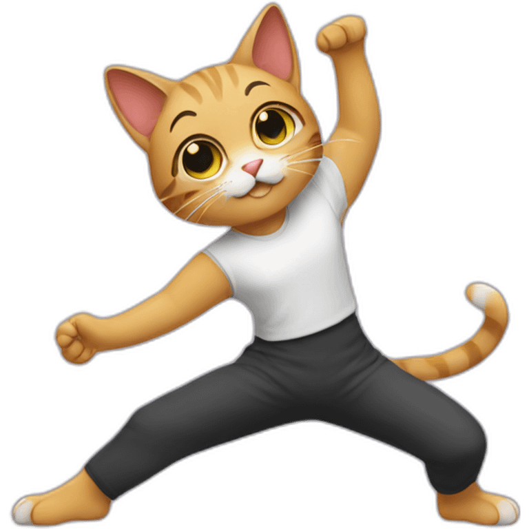 cat doing the splits emoji