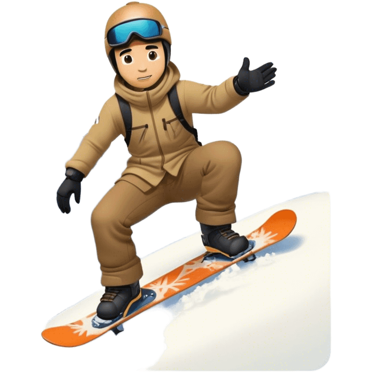 birthday asian guy snowboarding mountain emoji