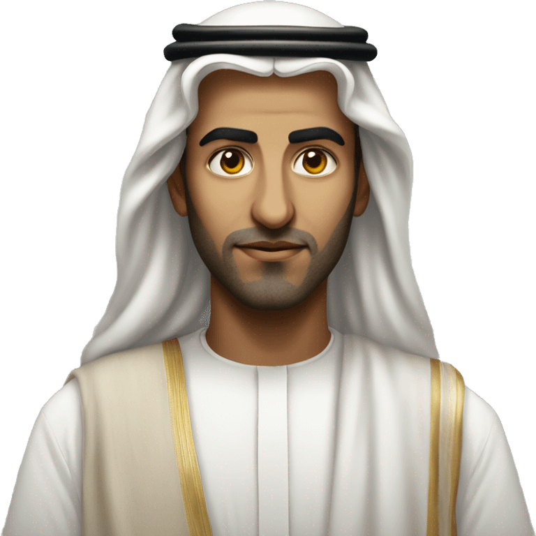 photorealistic Faisal of Saudi Arabia serious emoji