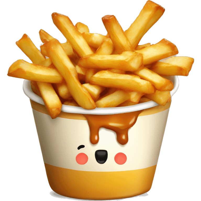 Poutine qui mange une poutine emoji