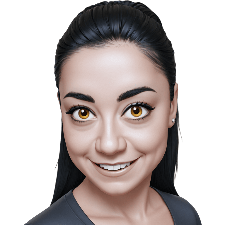 smiling girl with black hair emoji