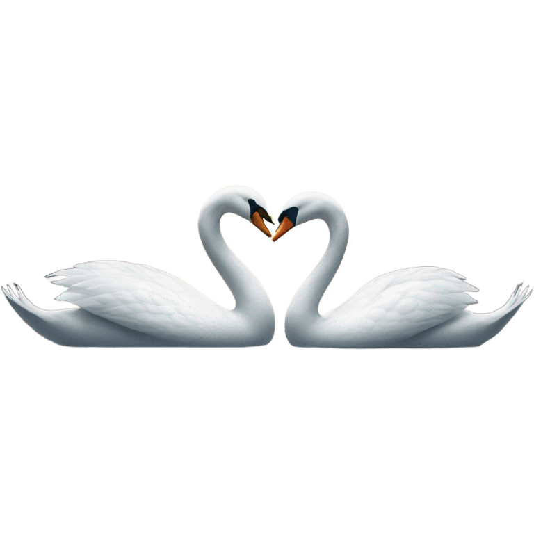 love between two swans emoji