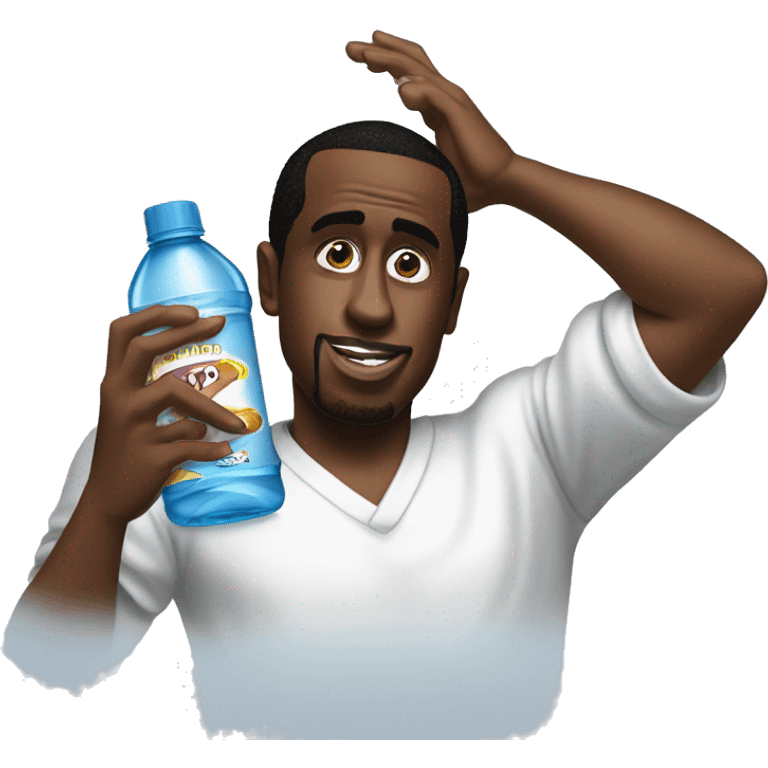 P diddy with a bottle of baby oil emoji