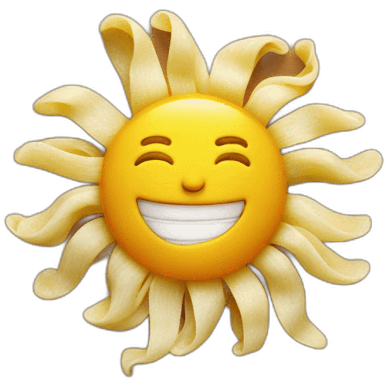 sun in a beach pasta emoji