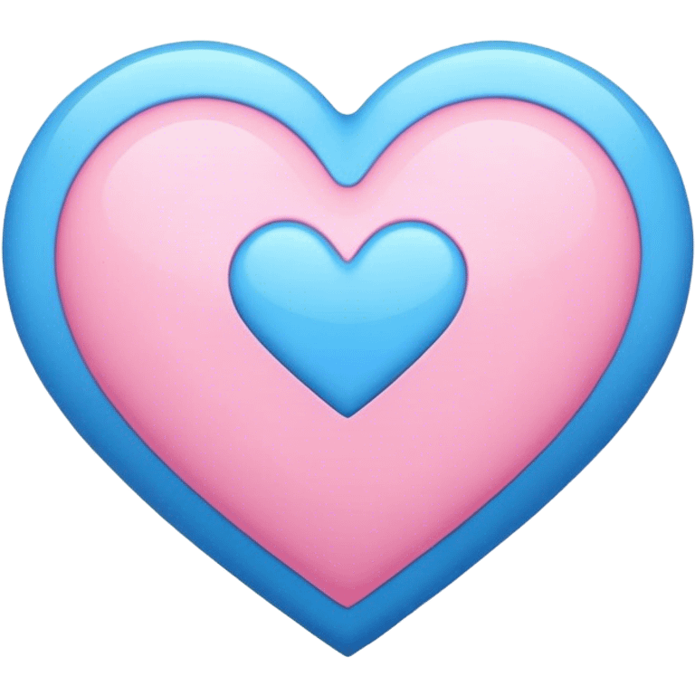 Corazón azul y rosa emoji