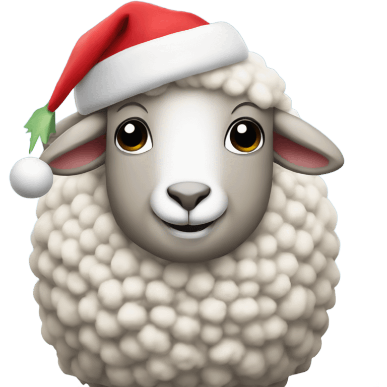 Sheep celebrates christmas emoji