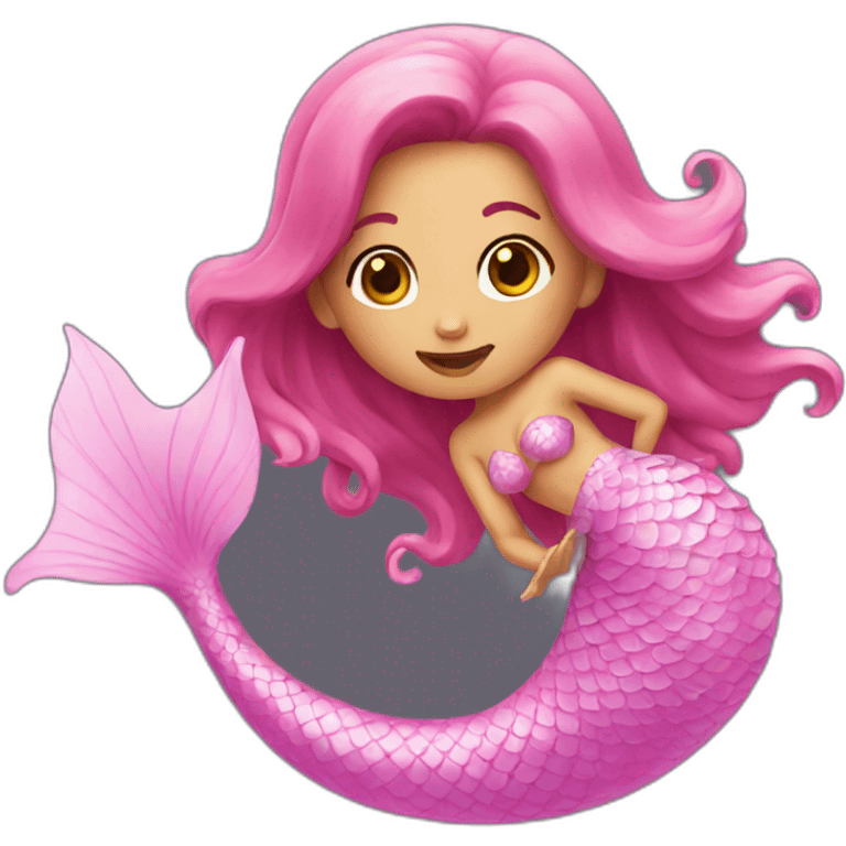 Pink mermaid emoji