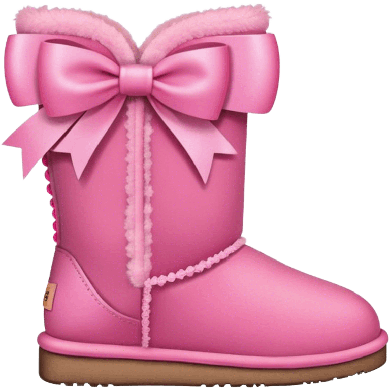 Pink uggs with pink bows emoji