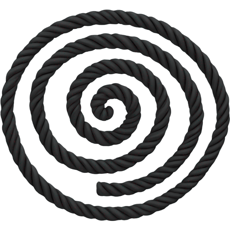 spinning rope, black, spiral emoji