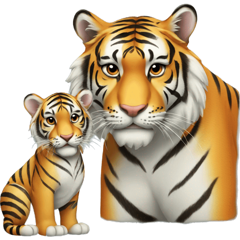 Tiger with cub  emoji