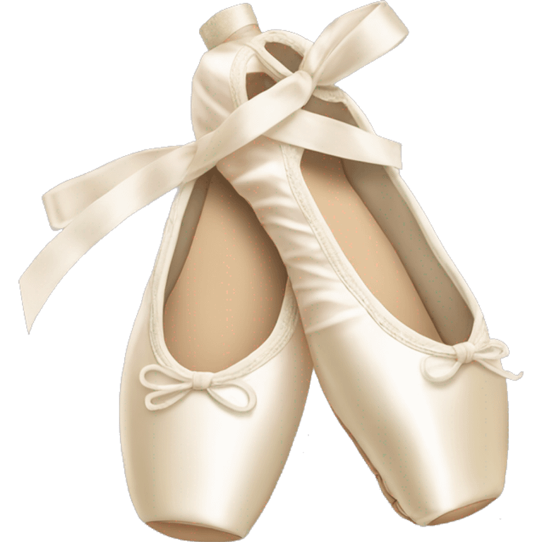 Ballet ivory pointe shoes  emoji