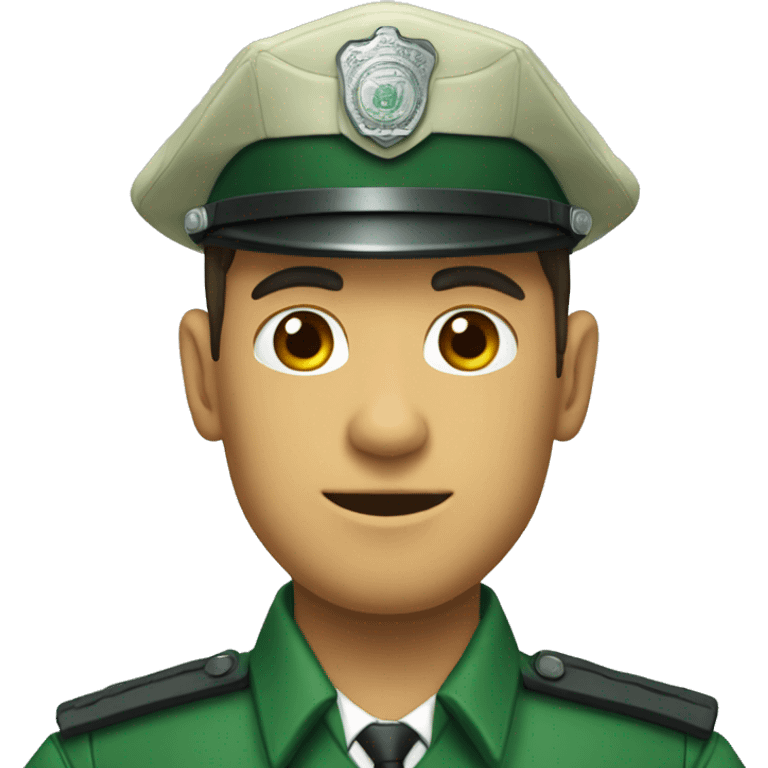 caimán con uniforme policial verde emoji