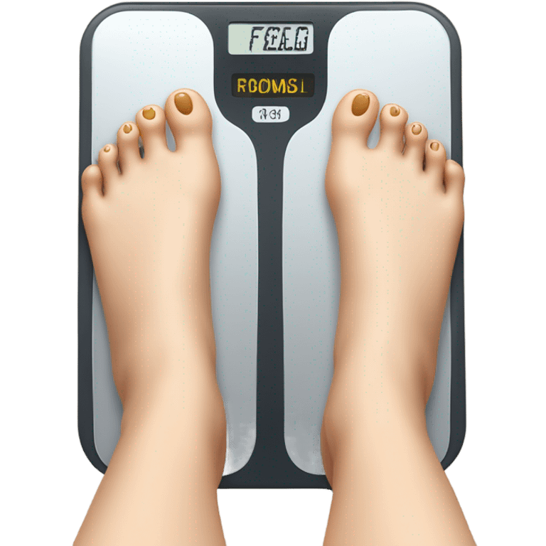 Feet on weight loss scale emoji