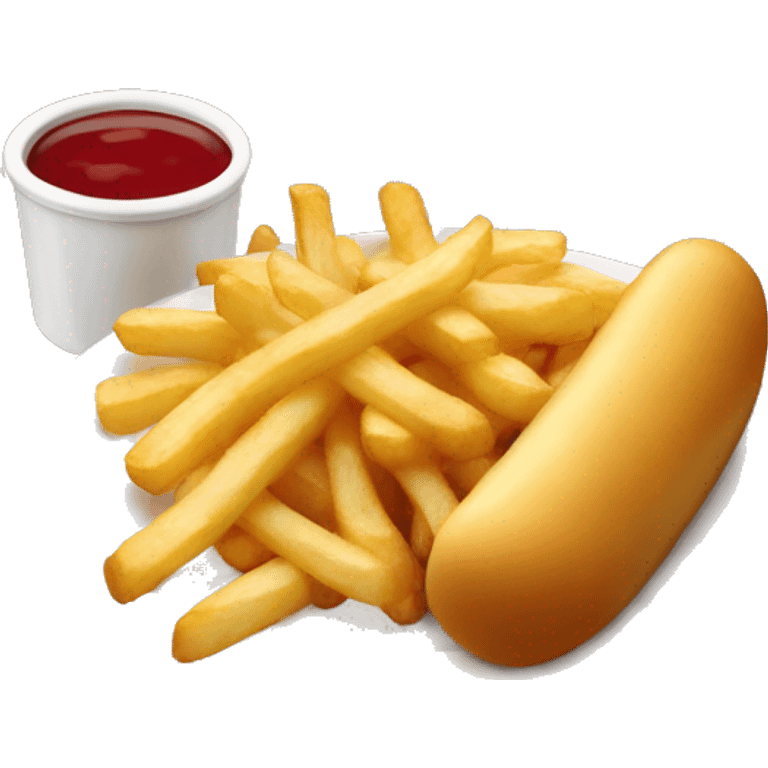 Plate with Belgian fries and a kroket emoji