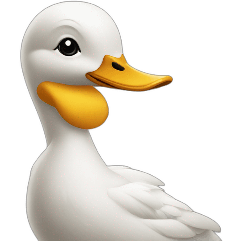 Canard en jupe emoji