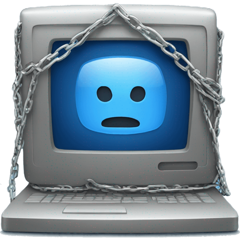 Computer with chains emoji