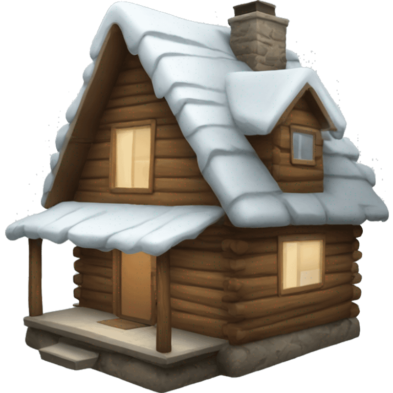 winter cabin emoji