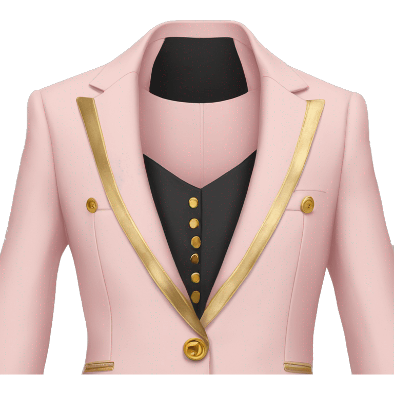 Pale pink blazer gold buttons emoji