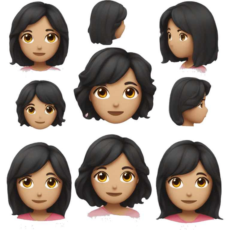 female Music teacher blackhair korean emoji