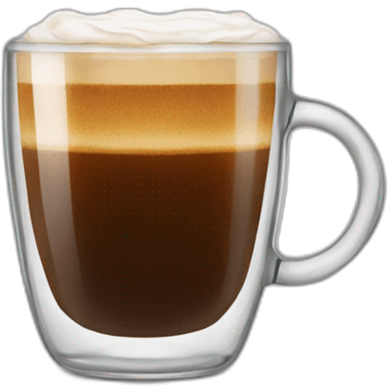 Cortado coffee in glass mug emoji