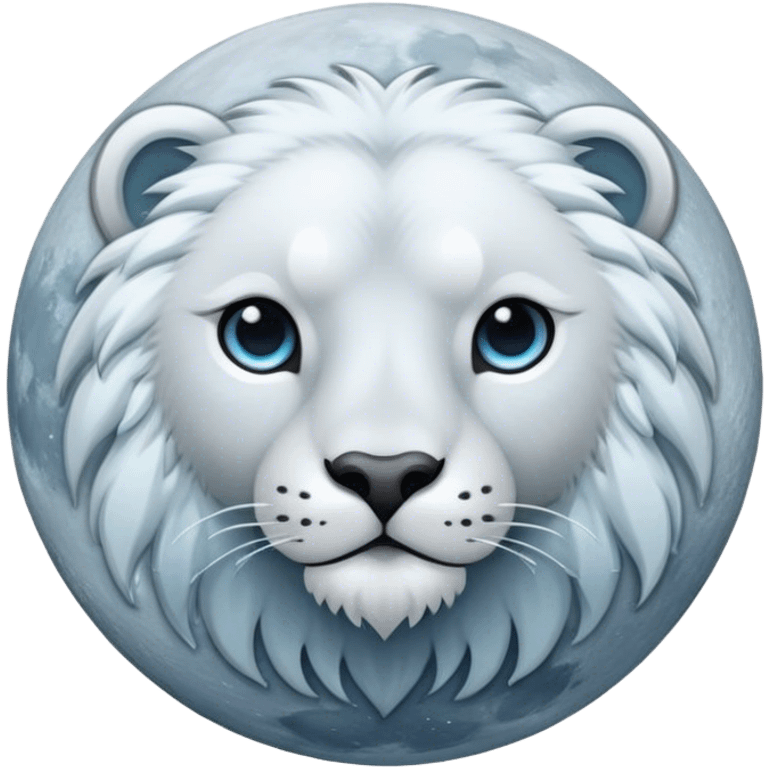 Full snow moon in Leo  emoji