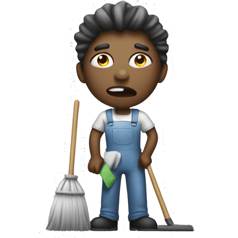 cleaner with bad attitude  emoji