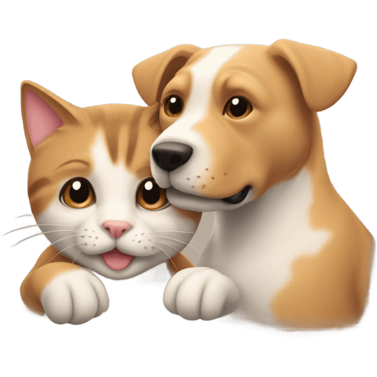 Two animals in love  emoji