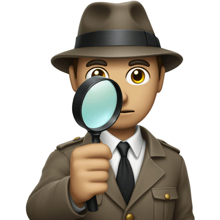 Detective with a magnifying glass emoji