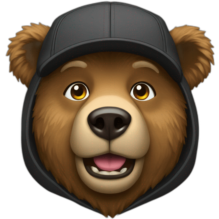 Rapper bear emoji