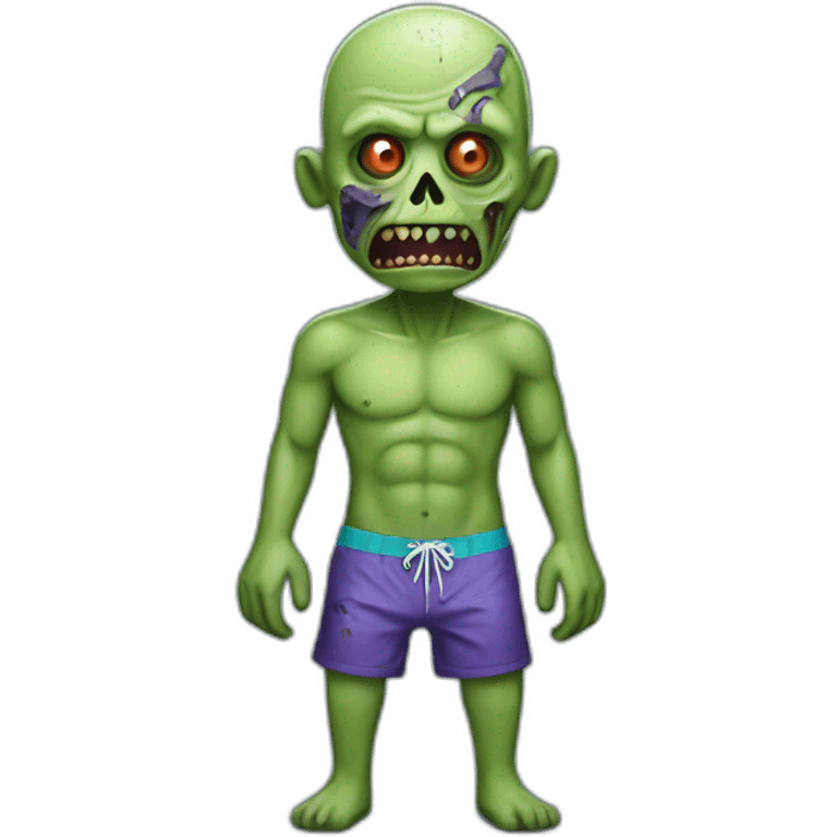 zombi wearing a swimming trunks emoji