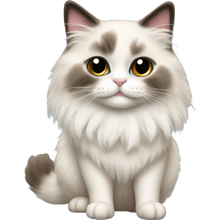 A Ragdoll Cat Wearing A Bow And TuTu emoji