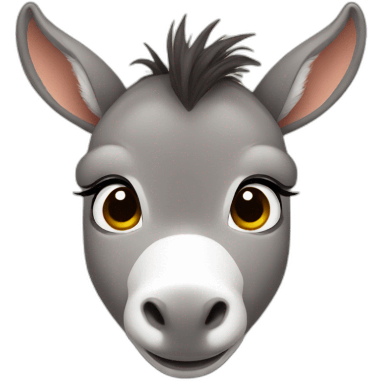 Cute baby donkey emoji