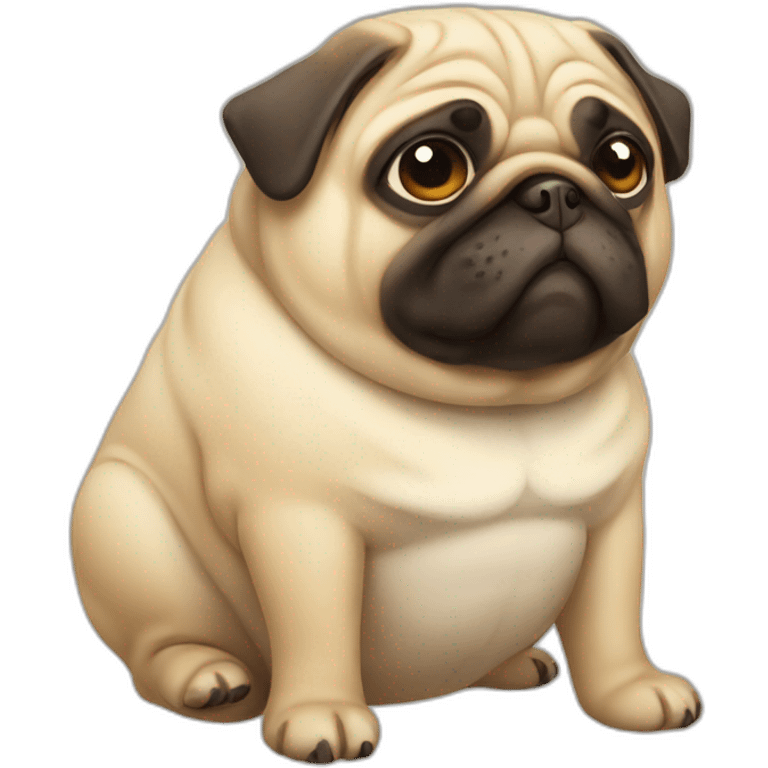 obese pug emoji