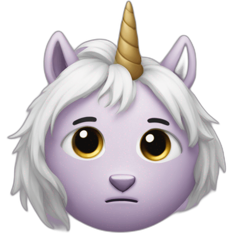 un caca licorne triste emoji