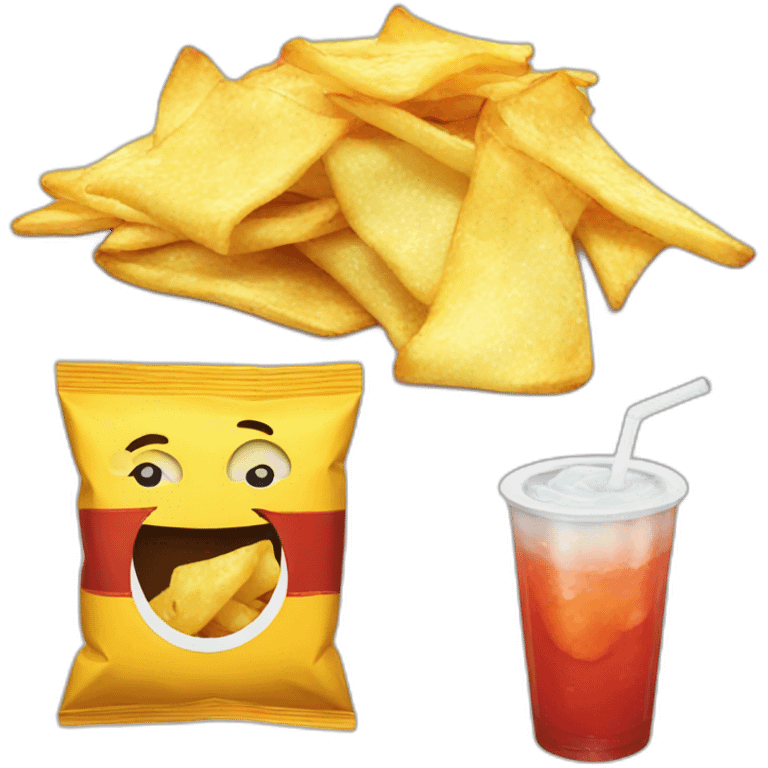 chips and drinks for you emoji