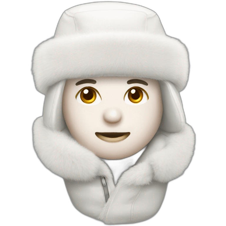 White ushanka emoji