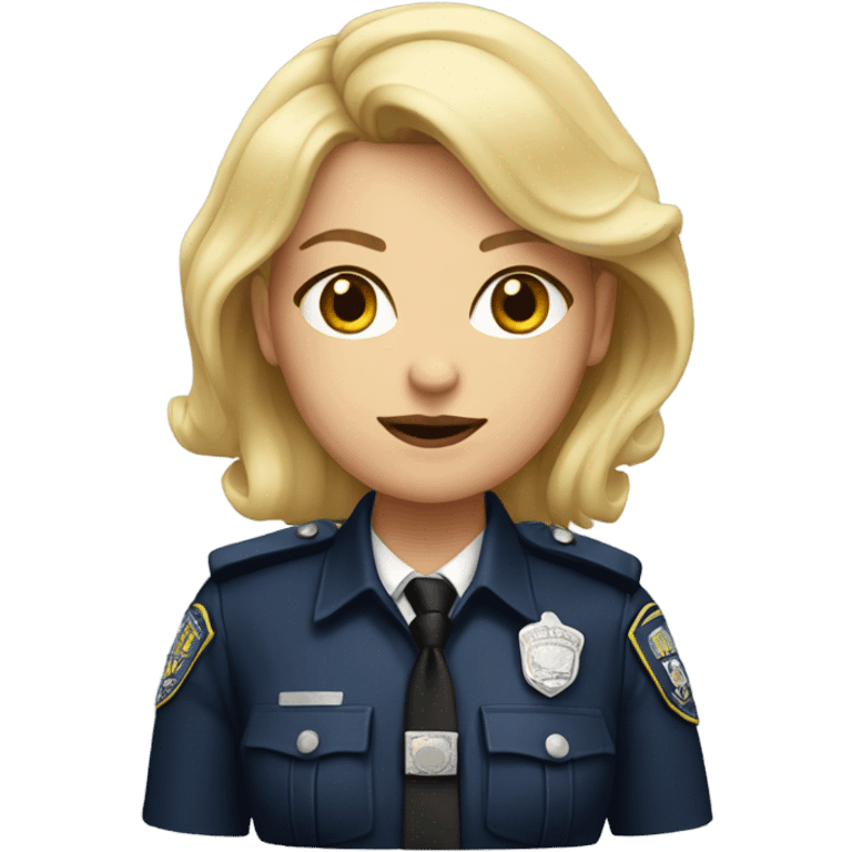 Blonde female in jewels police outfit emoji